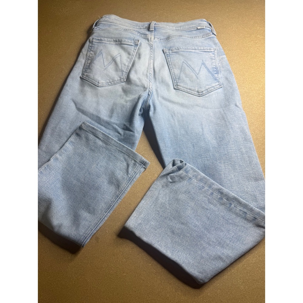 Mother The Tripper Ankle Fray Jeans Big Hair Don't Care Light Wash Blue Size 26 - Picture 4 of 10